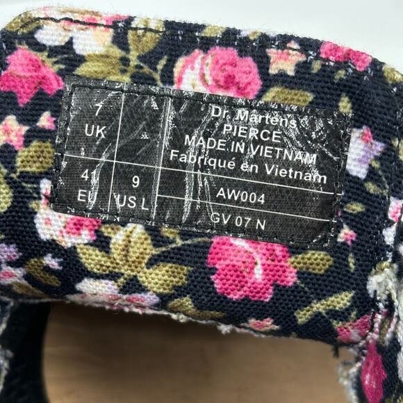 Dr Martens Pierce Canvas Oxford Sneakers Women's Size 9 Black NO LACES - Picture 6 of 8